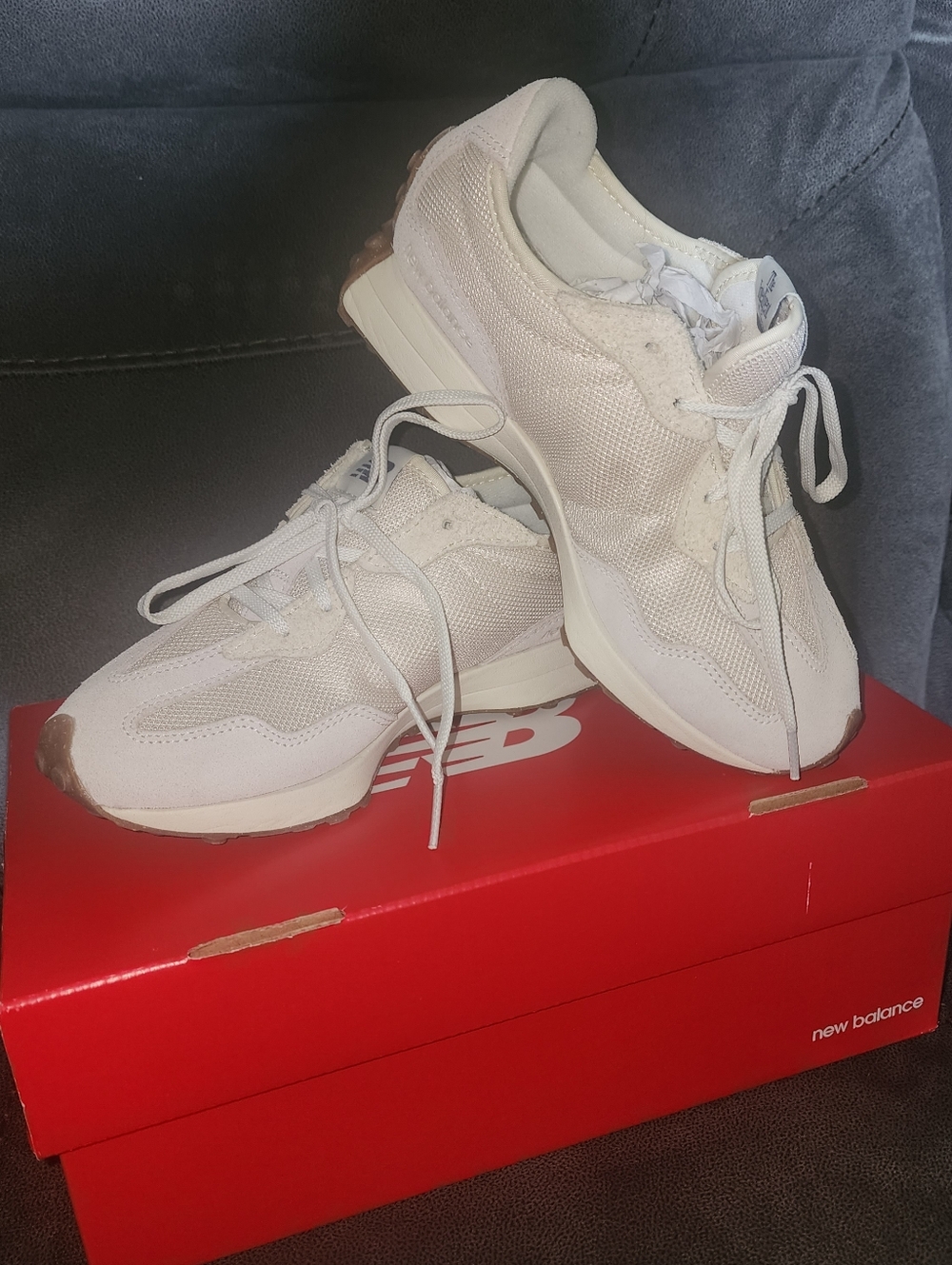 New Balance Cream/Beige Casual Runner Sneakers